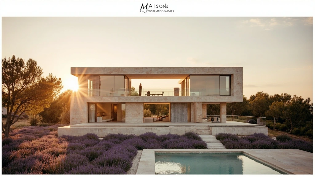 Villa contemporaine en Provence baignée de lumière dorée